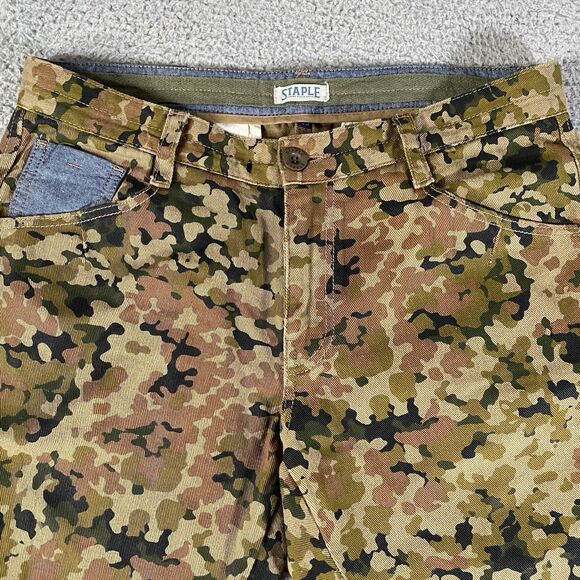 Staple Pigeon Jeans Mens 32 (33x31) Brown Tan Camo Slim Straight Streetwear - Picture 2 of 10